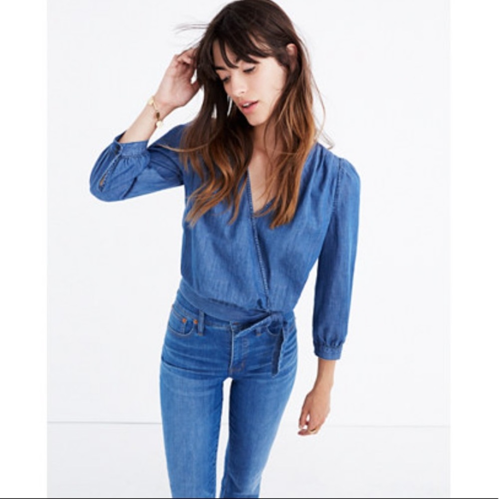 Madewell Jean wrap top